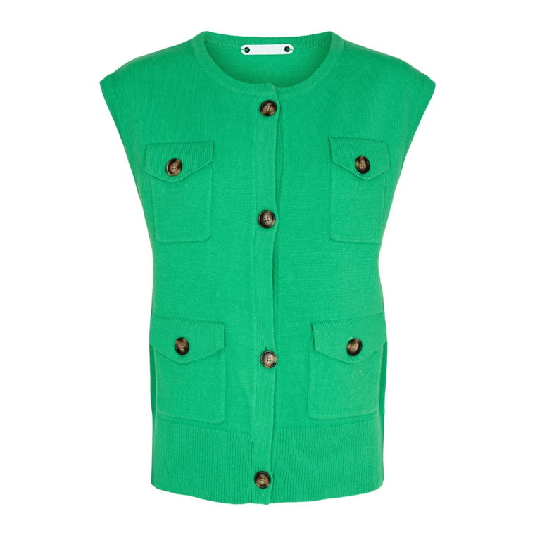 Zielony Sweter z Kieszeniami Co'Couture