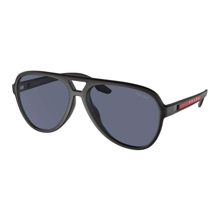 Okulary przeciwsłoneczne dla mężczyzn, Czarno-niebieska kombinacja Prada