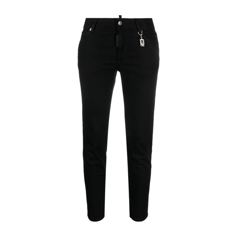 Czarne Spodnie Slim-fit Cropped Dsquared2