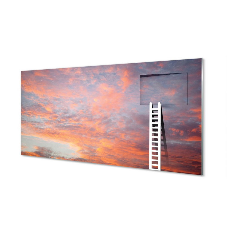 Panel szklany Drabina niebo zachód słońca 120x60