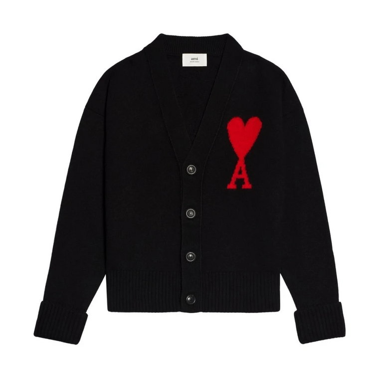 Wygodny Wełniany Sweter dla Mężczyzn Ami Paris