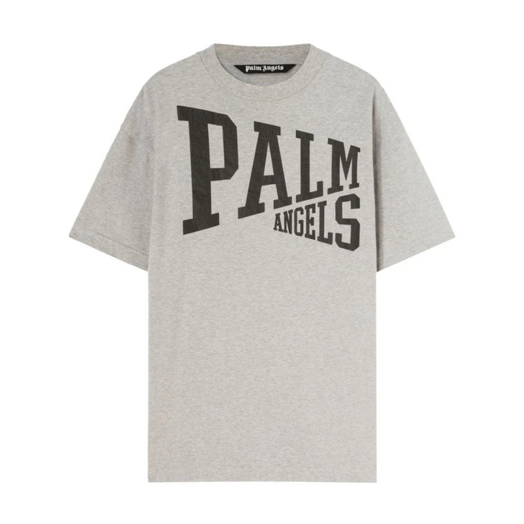 Szara bawełniana koszulka męska - kolekcja Aw23 Palm Angels