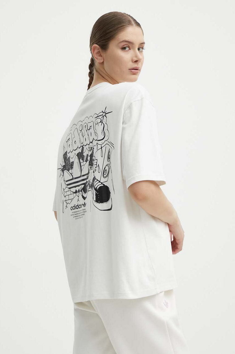 adidas Originals t-shirt bawełniany damski kolor biały IS2845