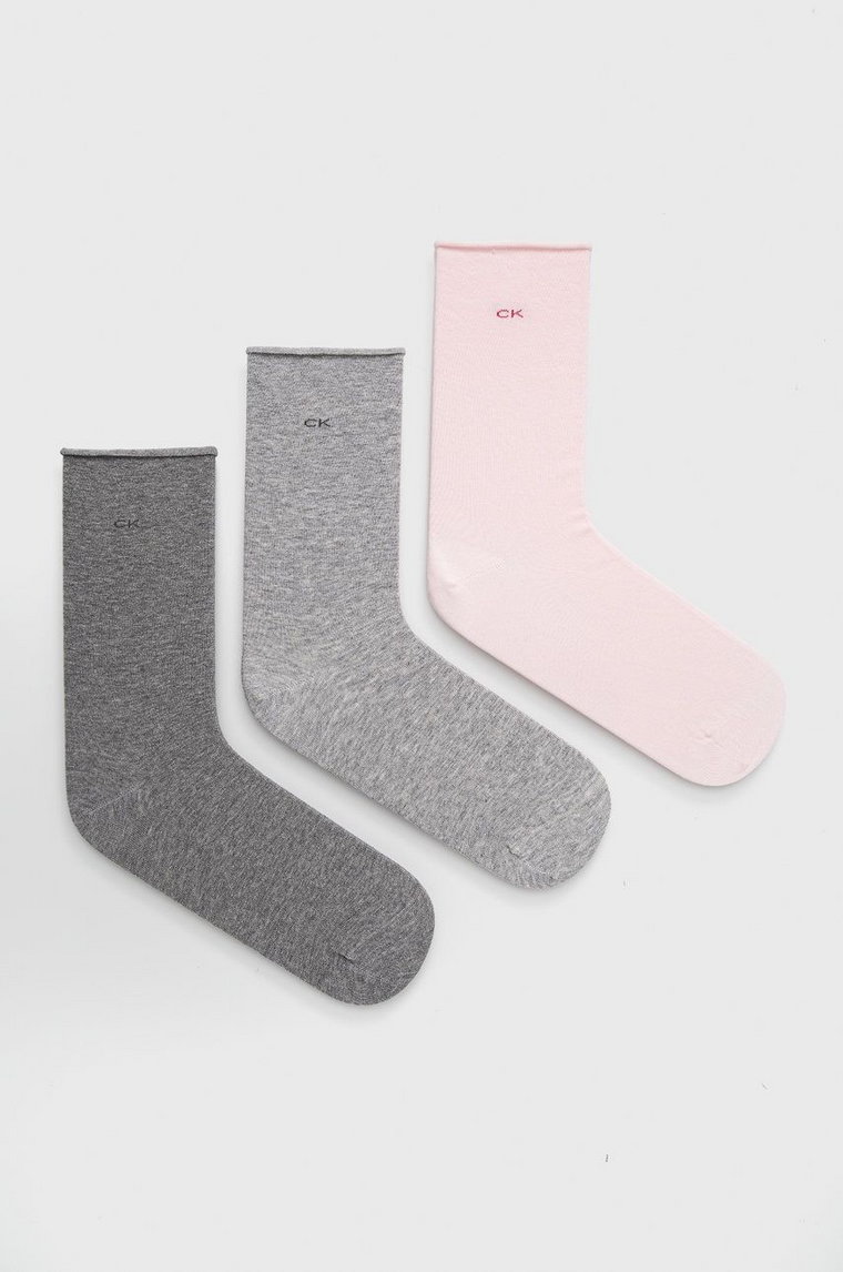 Calvin Klein Skarpetki (3-pack) damskie kolor różowy