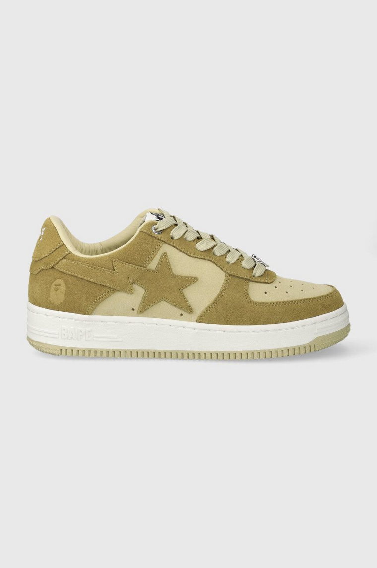 A Bathing Ape sneakersy zamszowe BAPE STA #3 001FWI701008I kolor beżowy