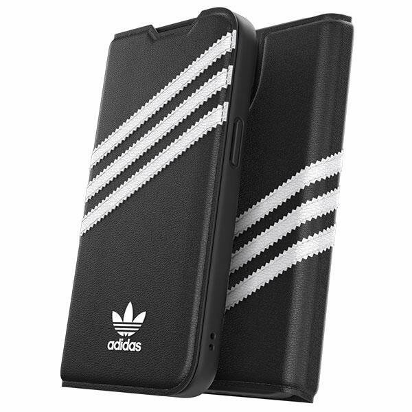 Adidas OR Booklet Case PU iPhone 14 / 15 / 13 6.1" czarno biały/black white 50195