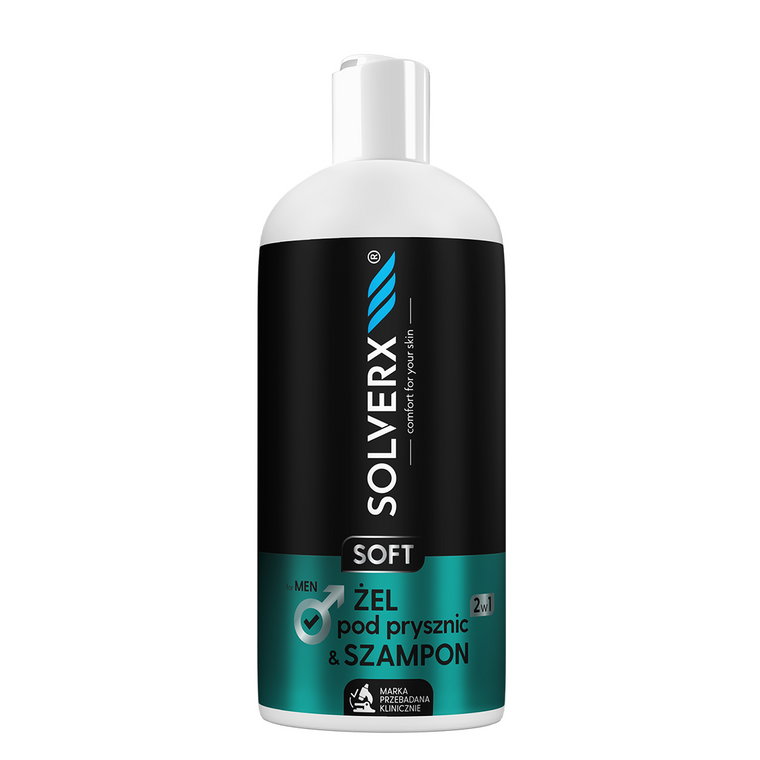 Solverx Soft Men - Żel pod prysznic & szampon 2w1 400ml