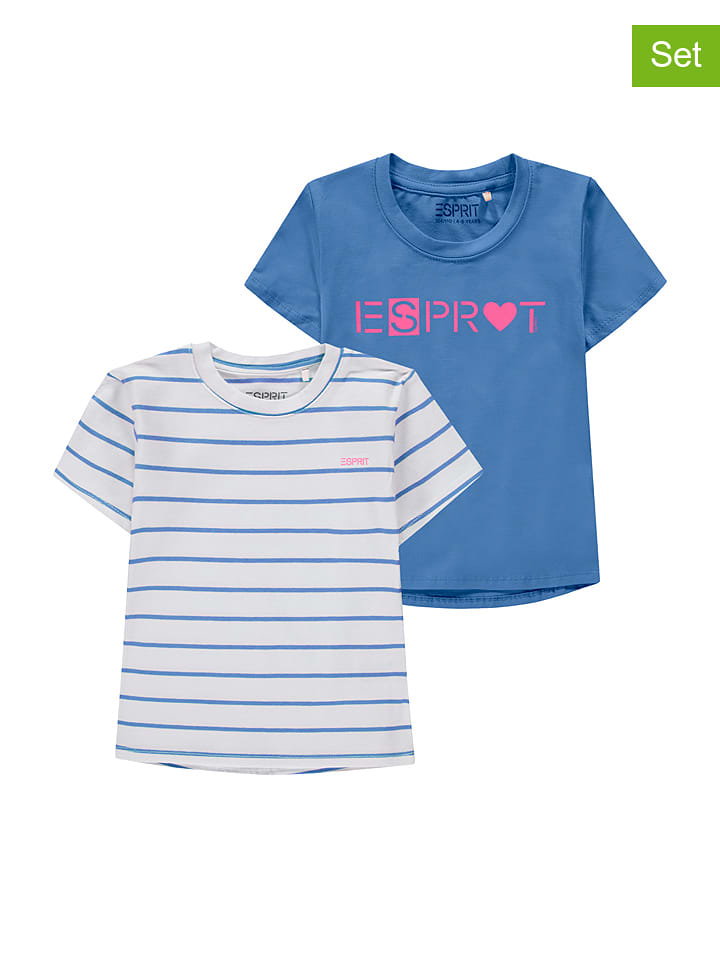 ESPRIT Koszulki (2 szt.) w kolorze niebieskim