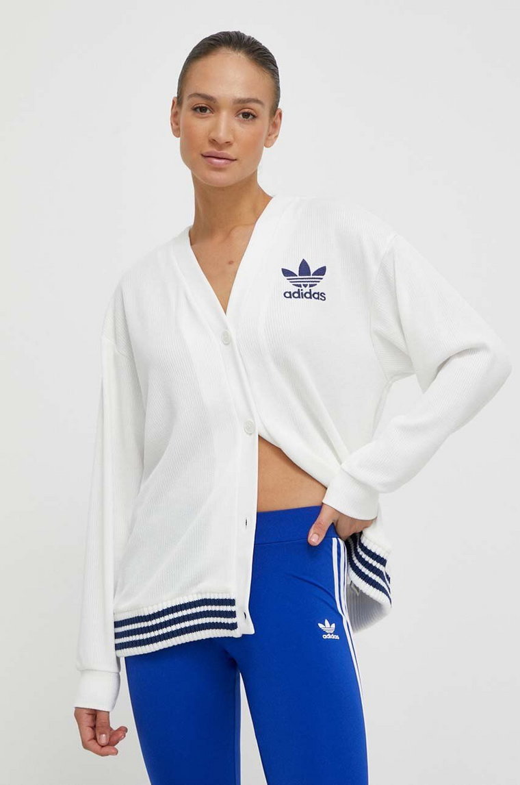 adidas Originals kardigan damski kolor biały IT9829