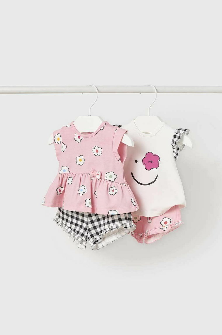 Mayoral Newborn komplet niemowlęcy 2-pack kolor różowy