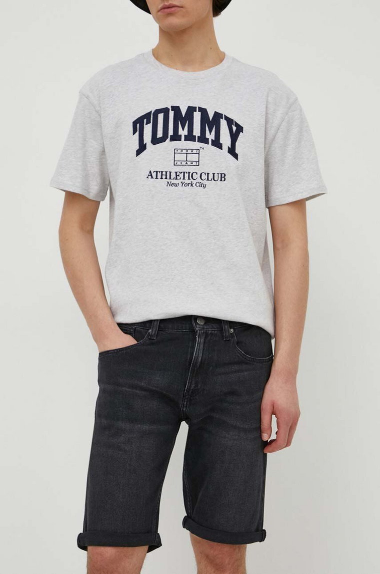 Tommy Jeans szorty jeansowe męskie kolor czarny DM0DM18784