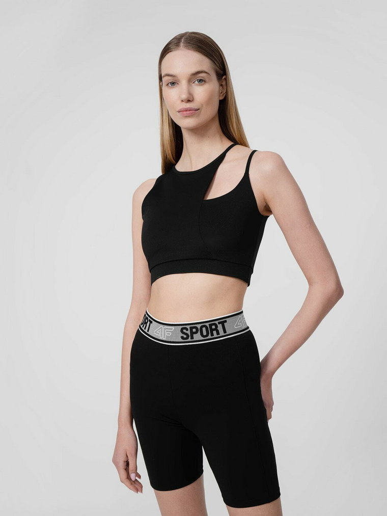 Crop top z asymetrycznym ramiączkiem damski