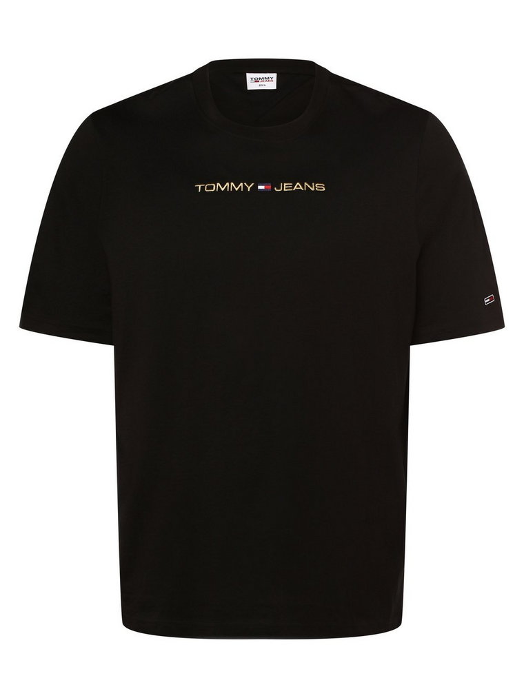 Tommy Jeans - T-shirt męski  Big &amp; Tall, czarny