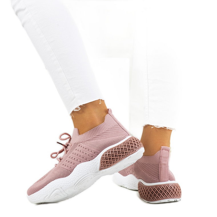 Różowe sneakersy sportowe Donatil