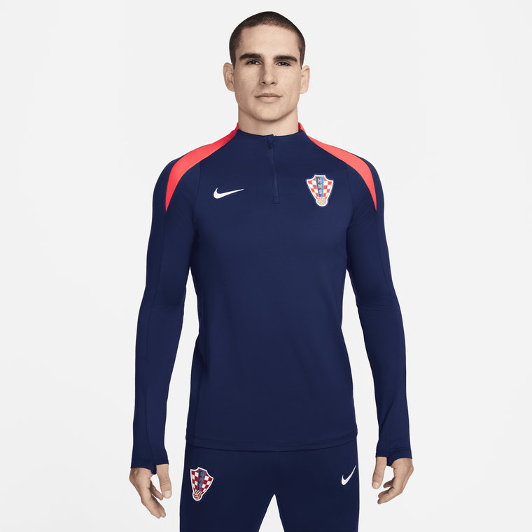 Męska treningowa koszulka piłkarska Nike Dri-FIT Chorwacja Strike - Niebieski