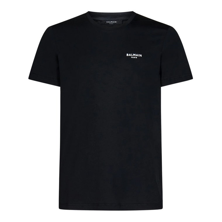 Czarne T-shirty i Pola dla Mężczyzn Aw23 Balmain