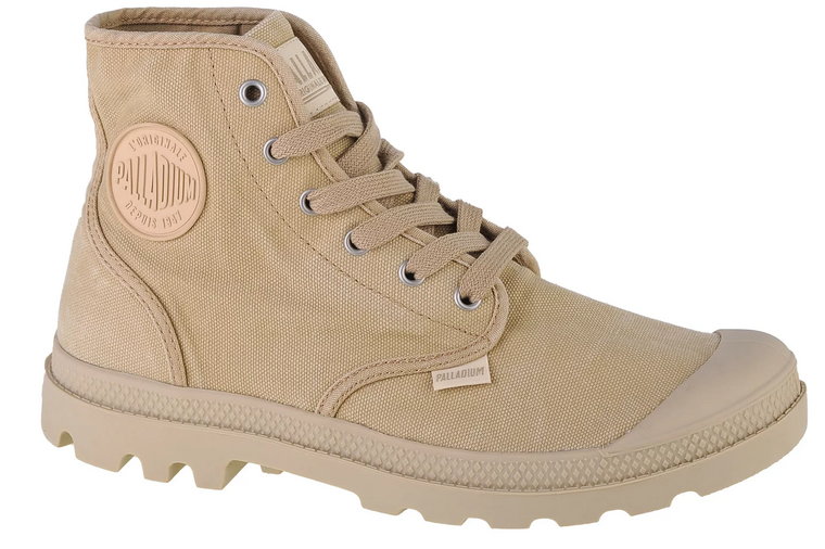 Palladium Pampa Hi 02352-221-M, Męskie, Beżowe, buty sneakers, tkanina, rozmiar: 40