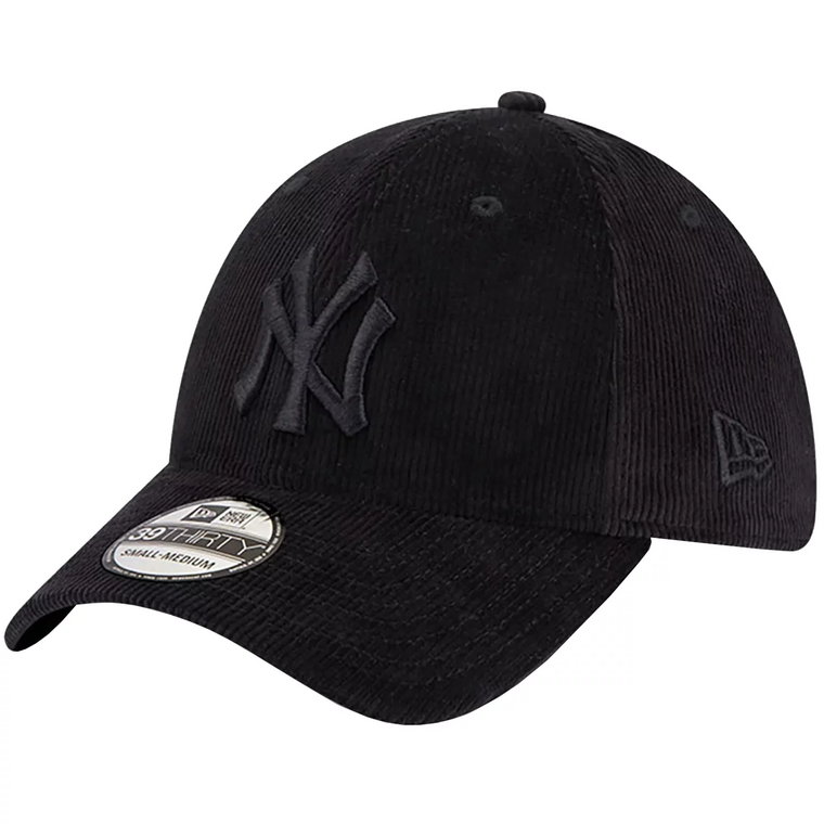 New Era Cord 39THIRTY New York Yankees Cap 60364204, Męskie, Czarne, czapki z daszkiem, bawełna, rozmiar: M/L