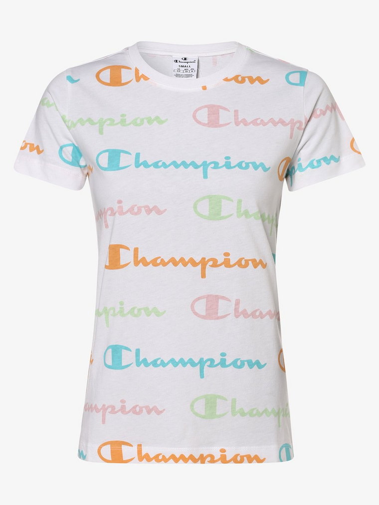 Champion - T-shirt damski, biały|wielokolorowy