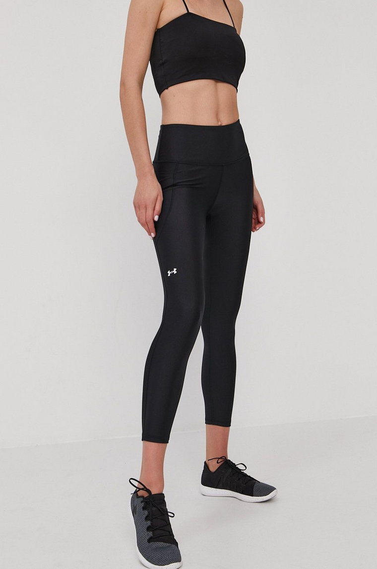 Under Armour legginsy treningowe kolor czarny gładkie 1365335