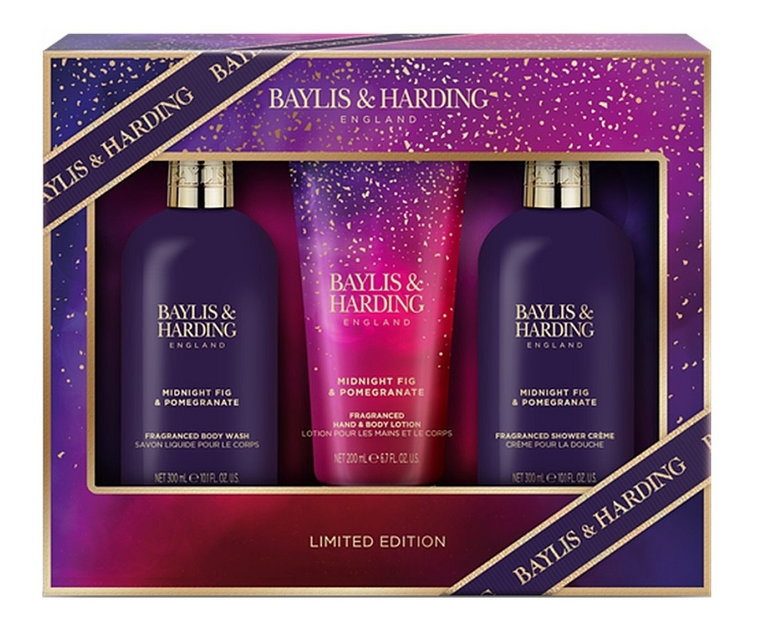 Baylis & Harding Midnight Fig & Pomegranate Luxury Bathing Essentials Gift Set