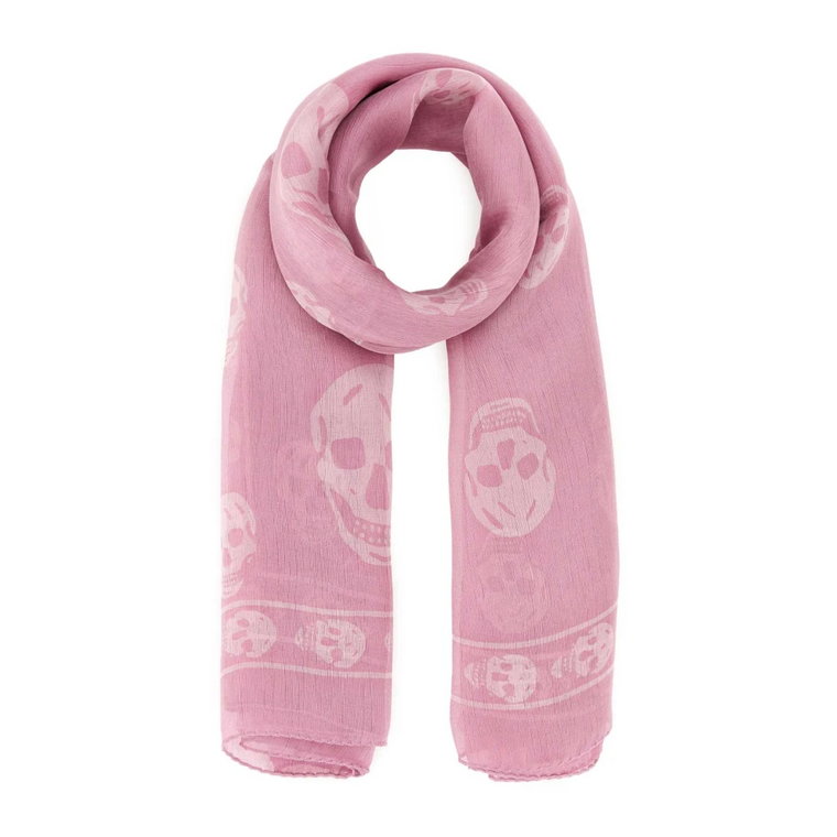 Wzorzysty jedwabny foulard Alexander McQueen