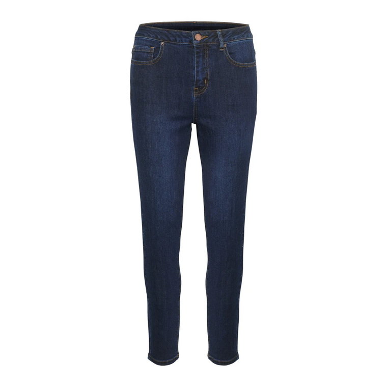 Slim Fit High Waist Dark Blue Denim Jeans Kaffe