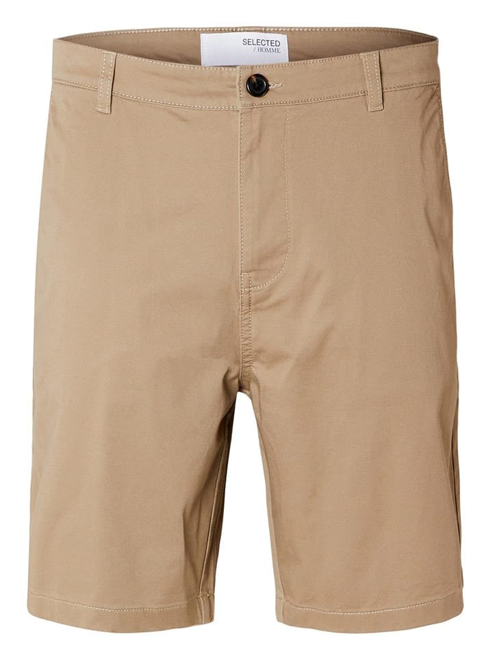 SELECTED HOMME Szorty chino w kolorze beżowym