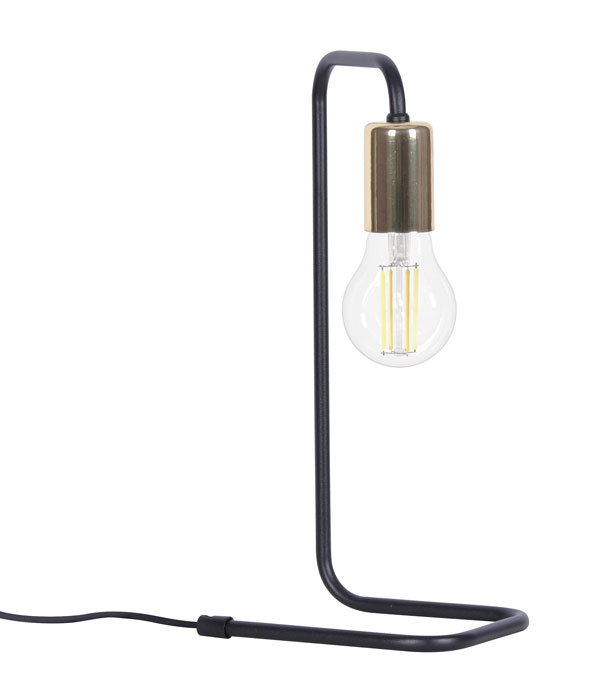 Czarna industrialna lampka stołowa - S834-Pira