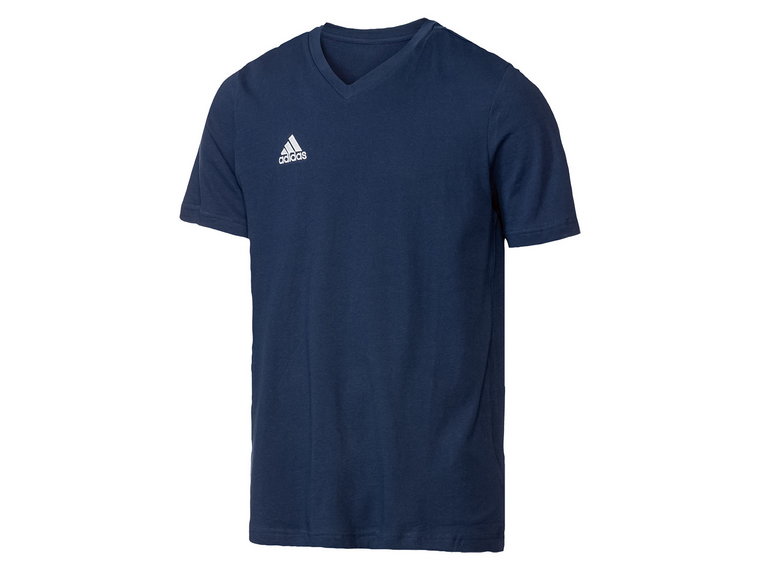 adidas T-shirt męski Entrada 22 z bawełny (M, Niebieski)