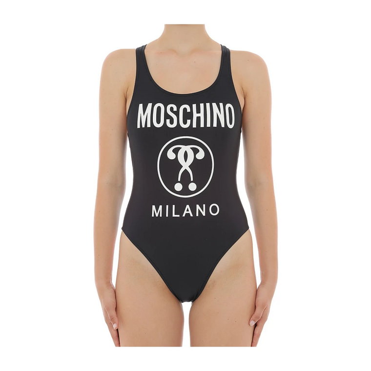 Czarny Strój Morski dla Kobiet Love Moschino