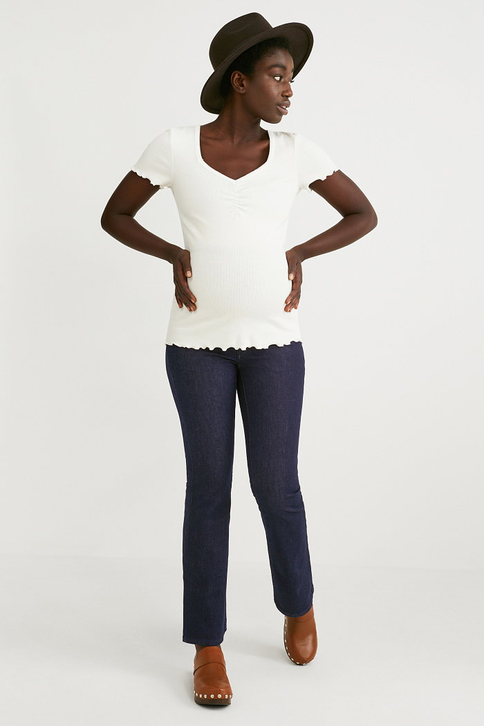 C&A Dżinsy ciążowe-bootcut jeans-LYCRA, Niebieski, Rozmiar: 36