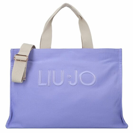 Liu Jo Canvas Shopper Bag Ochrona RFID 40 cm glicine