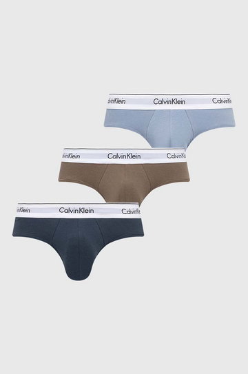 Calvin Klein Underwear slipy 3-pack męskie kolor niebieski