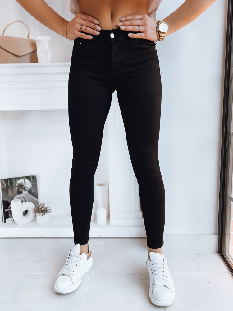 Spodnie czarne damskie jeansowe TIREL
