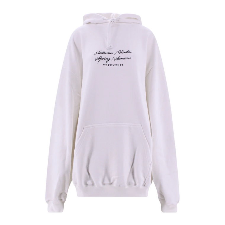 Wygodny Biały Oversized Sweatshirt Aw23 Vetements