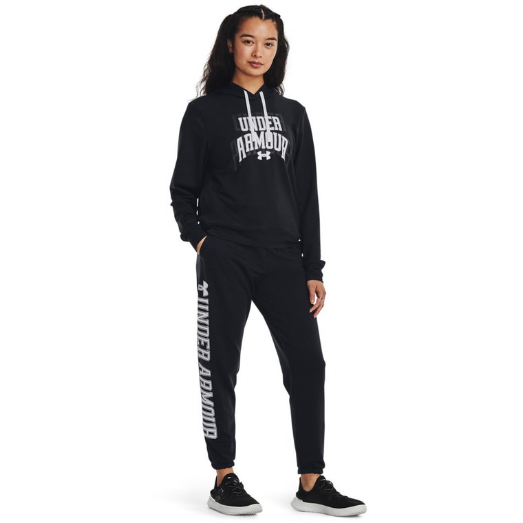 Damskie spodnie treningowe Under Armour UA Rival Terry Graphic Jogger - czarne