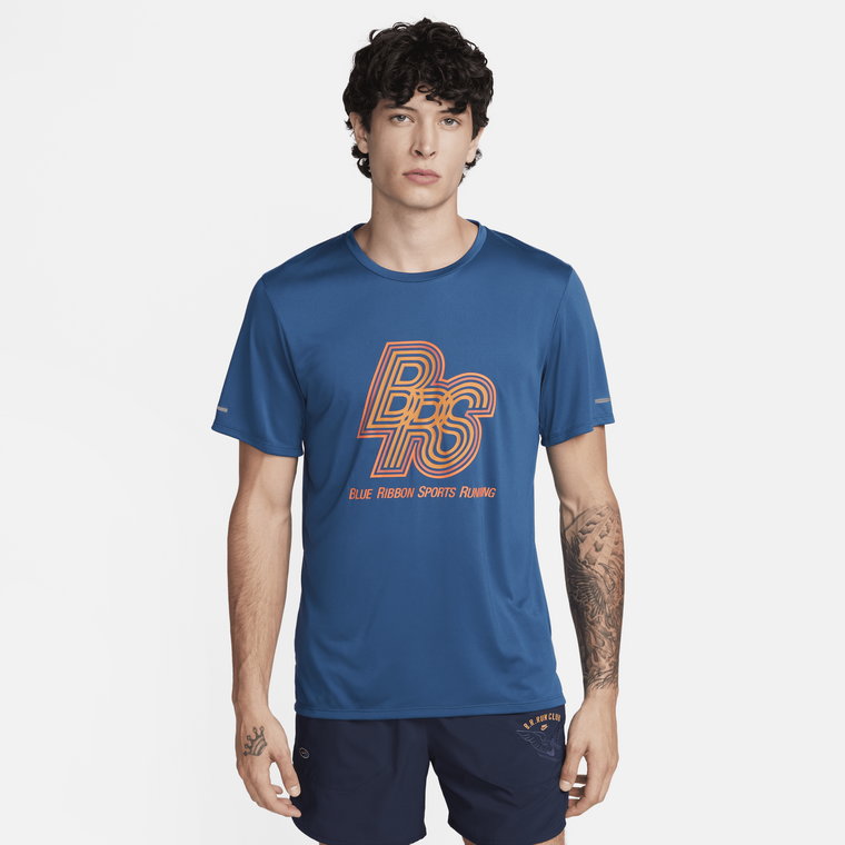 Męska koszulka z krótkim rękawem do biegania Dri-FIT Nike Running Energy Rise 365 - Niebieski