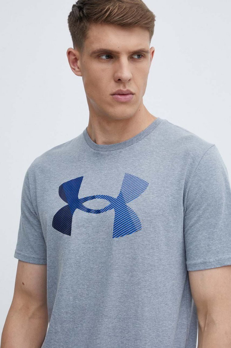 Under Armour t-shirt męski kolor szary z nadrukiem