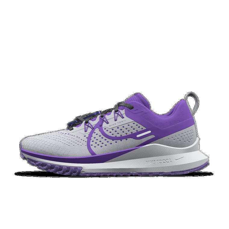 Damskie personalizowane buty do biegania w terenie Nike Pegasus Trail 4 By You - Szary