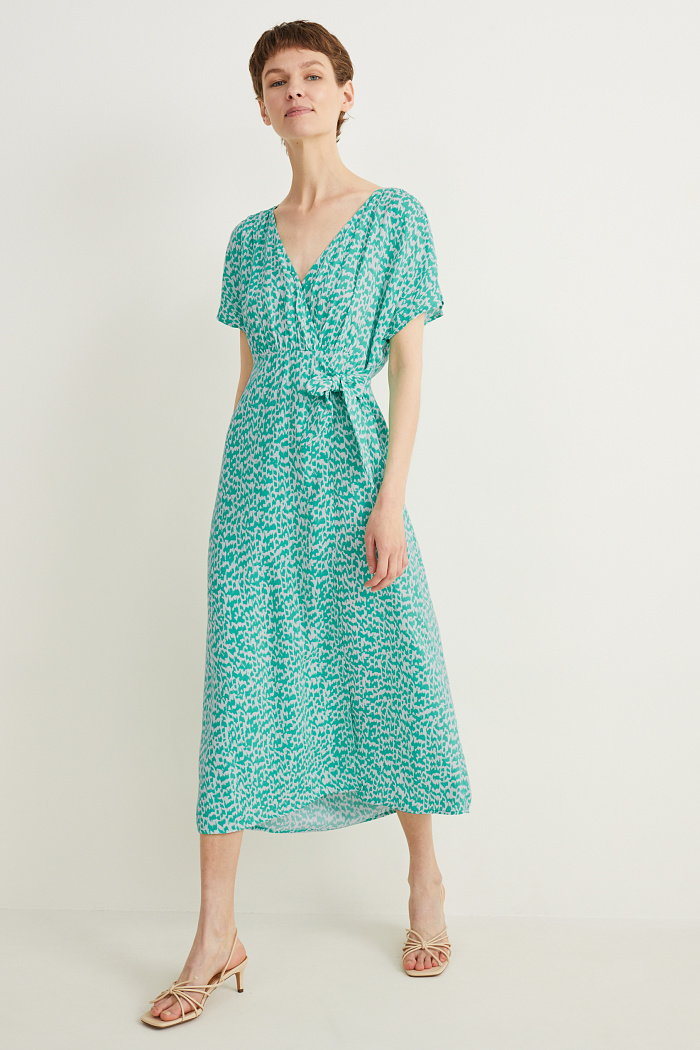 C&A Sukienka w stylu kopertowym, Zielony, Rozmiar: 34