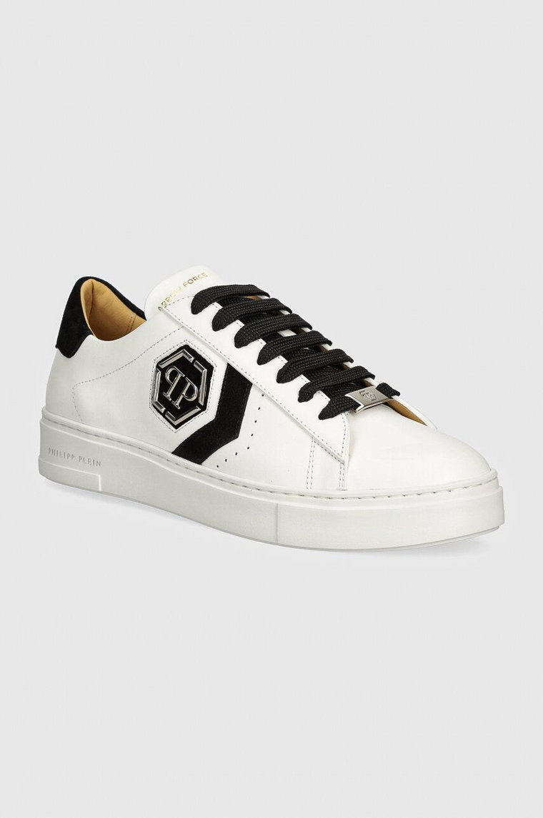 Philipp Plein sneakersy skórzane Lo-Top Arrow Force kolor biały MSC3998 PLE005N 0102