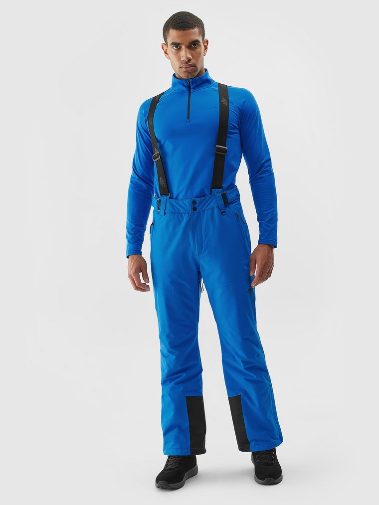 Spodnie narciarskie z szelkami membrana 8000 męskie - niebieskie