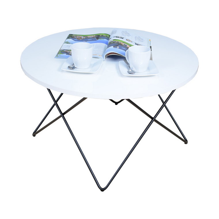 Okrągły stolik kawowy z białym blatem - Murilo 4X