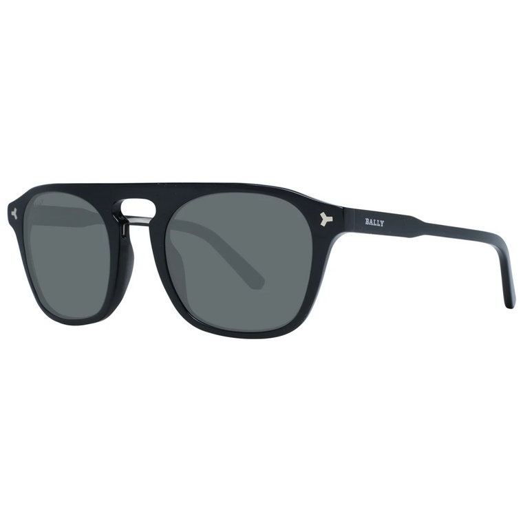 Czarne kwadratowe okulary przeciwsłoneczne dla mężczyzn Bally