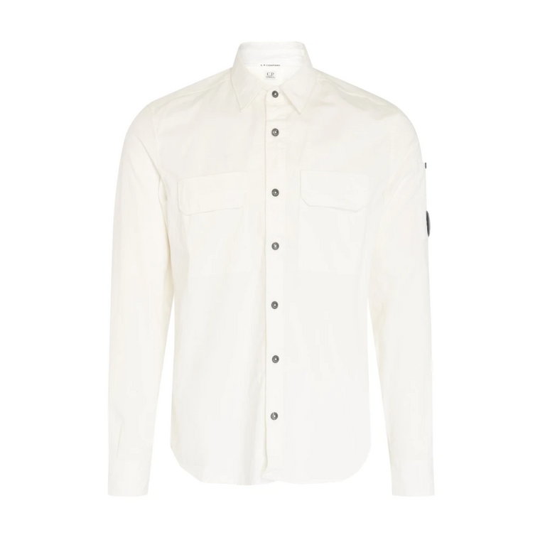 Klasyczna Biała Koszula z Bawełny C.p. Company