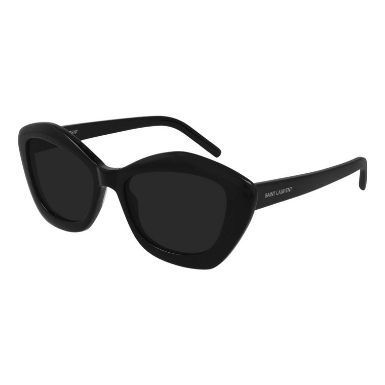 Okulary przeciwsłoneczne Sl68 - Czarna oprawka, Solidne czarne soczewki Saint Laurent