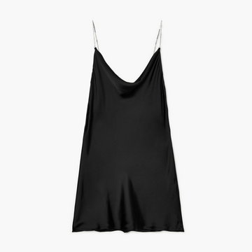 Cropp - Czarna sukienka na ozdobnych ramiączkach - Czarny
