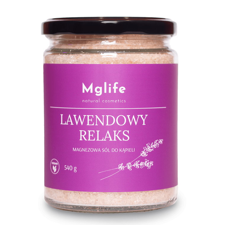 Mglife Lawendowy Relaks Magnezowa Sól Do Kąpieli 540g