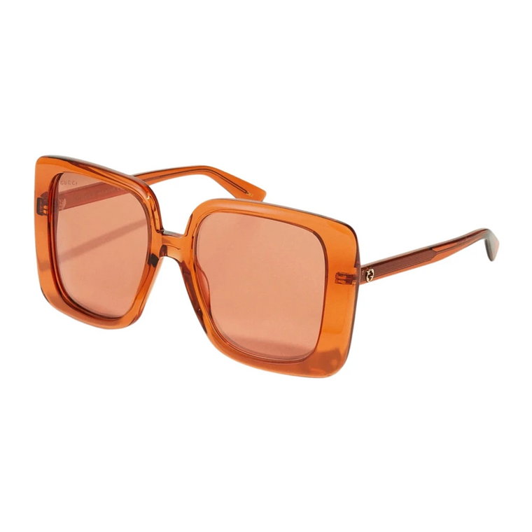 Kobiece Pomarańczowe Okulary Oversize Gucci